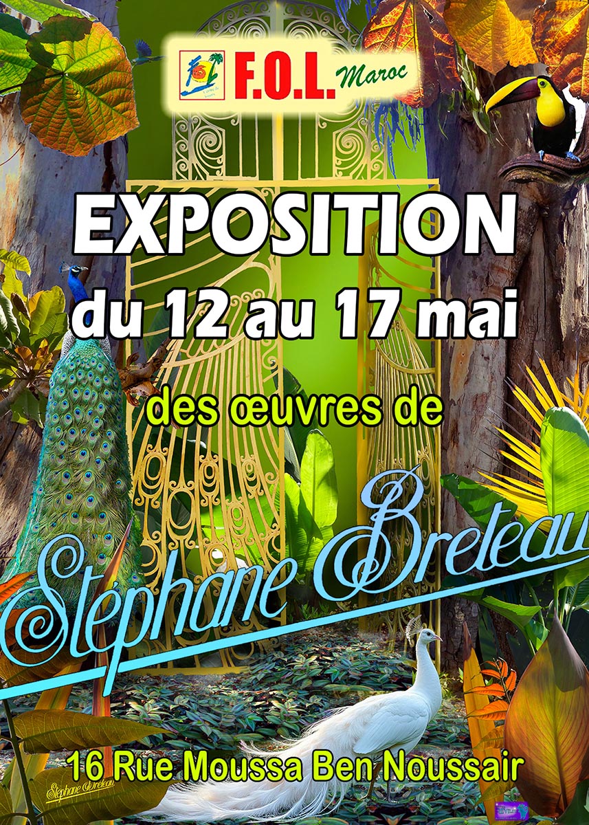 Exposition Stéphane Breteau du 12 au 17 mai à la F.O.L. Maroc